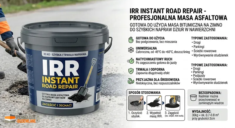 IRR INSTANT ROAD REPAIR masa asfaltowa do napraw ubytków